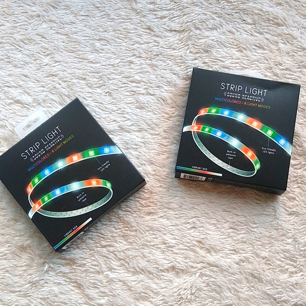 Set of 2 boxes of LED multicolored strip lights